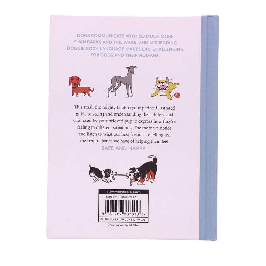 photo of back of photo of front of book "doggie language" book