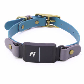 Fi Series 3/3+ BioThane Collar - Brass Layered Design