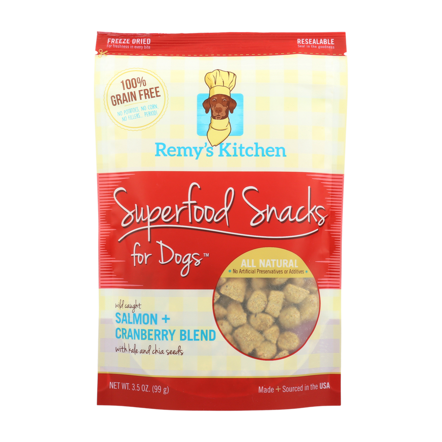 Remy's Kitchen Superfood Snacks for Dogs Salmon + Cranberry blend