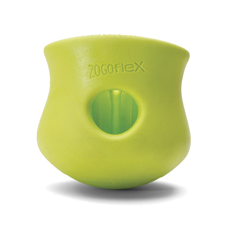 West Paw TOPPL Puzzle Treat Toy for Dogs Granny Smith High