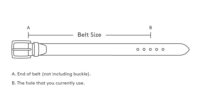 graphic of belt measuring guide