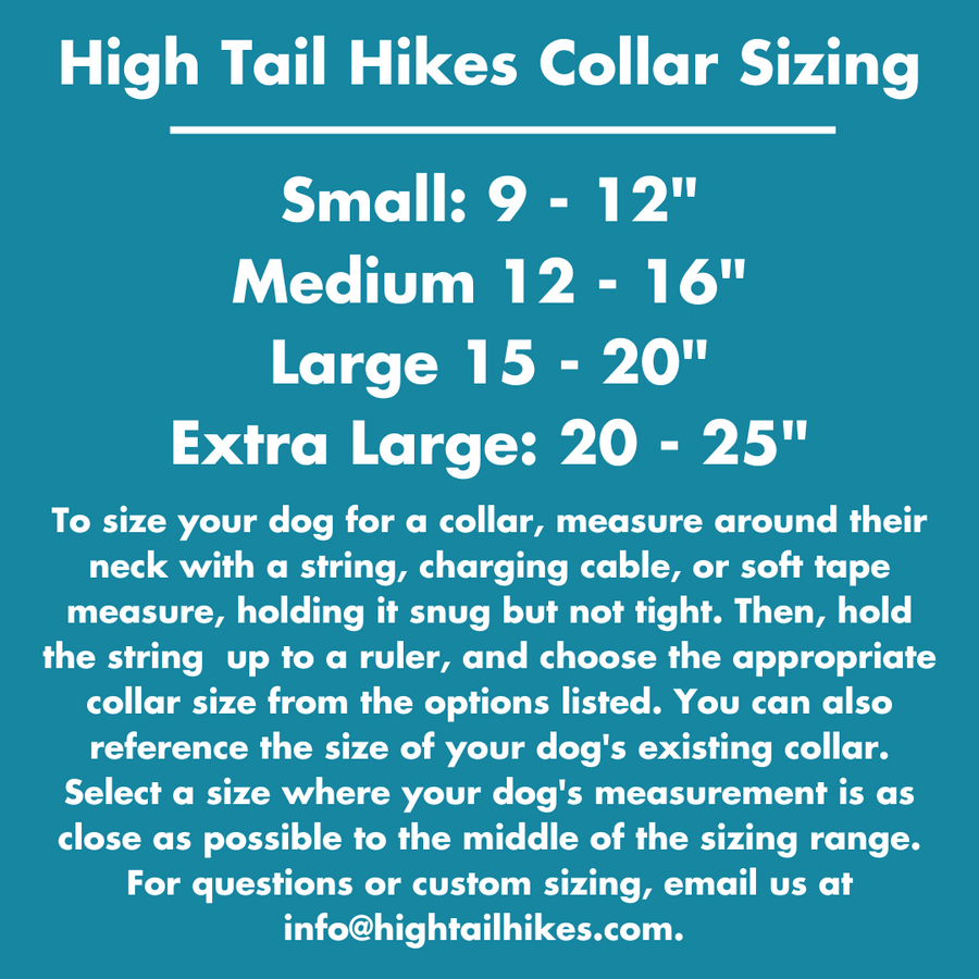 graphic showing collar sizing