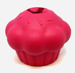 Pink rubber cupcake treat dispenser