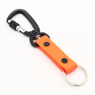 poppy biothane sport keychain on white background