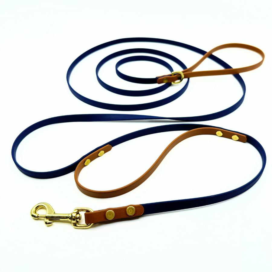 Custom Brass Leashes + Long Lines - Small Dogs (3/8" Width)