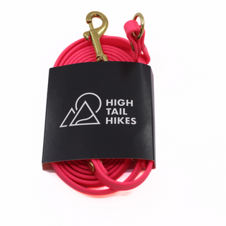 Pre Made Simple Brass Hands Free Leash - Small (3/8") - 7 ft- Flamingo ** Non-Standard Length