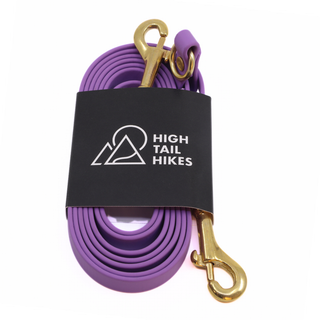 Pre Made Simple Brass Hands Free Leash - Medium (1/2") - 7 ft- Lavender ** Non-Standard Length