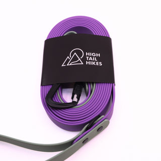 Pre Made Custom Long Line - Sport - Large (3/4") - 12 ft - Lavender with Sage - Traffic Handle at 12" + D-Ring on Handle