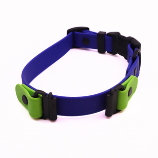 Pre Made Sport Fi Series 3 Layered Collar - 3/4" Width - Medium(Fits 13-15") - Blueberry with Green Apple