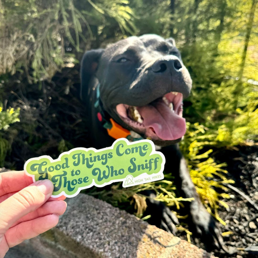 Good Things Come To Those Who Sniff Die Cut Sticker (Green)