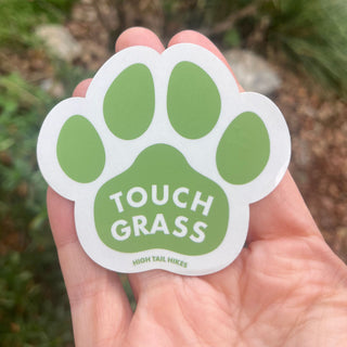 Touch Grass Die Cut Sticker