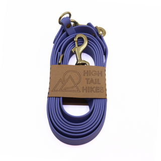 Pre Made Multiway Hands Free Leash - Brass - Large(3/4") - 8 ft- Periwinkle