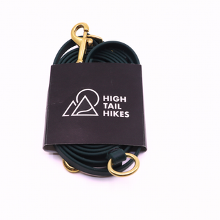 Pre Made Simple Hands Free Leash - Brass - Small (3/8") - 6 ft - Forest Green