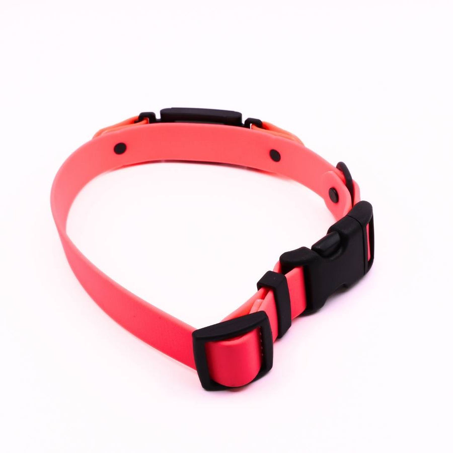 Pre Made Sport Fi Series 3 Layered Collar - 1" width - Large (Fits 17-20") Flamingo with Persimmon