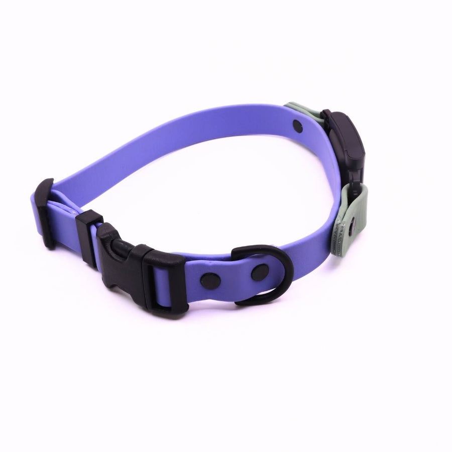 Pre Made Sport Fi Series 3 Layered Collar - 3/4" width - Large (Fits 15-17") Periwinkle with Sage