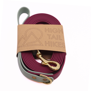 Pre Made Custom Sport Long Line - Large(3/4") - 10 ft - Plum with Sage - D-Ring