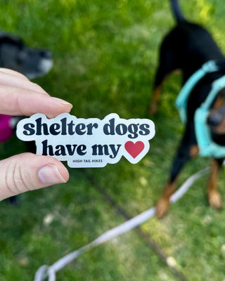 Shelter Dogs Have My Heart Sticker