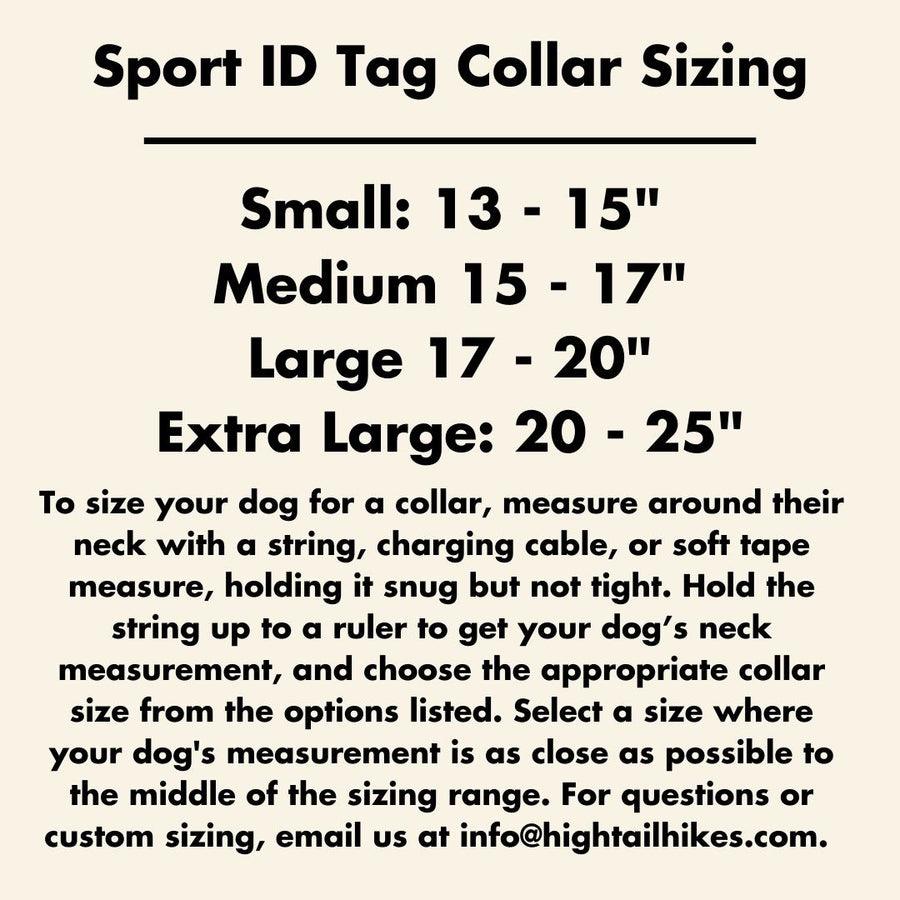 BioThane ID Tag Collar - Sport (Quick Release Buckle)