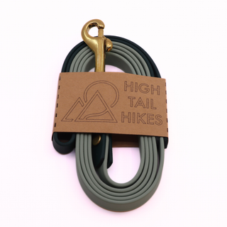 Pre Made Custom Brass Leash - Medium (1/2") - 5 ft - Sage with Forest Green