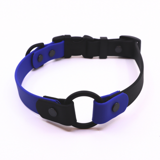 Pre Made O Ring Sport Collar - 3/4" Width - Medium (Fits 15-17") - Blueberry with Black