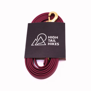 Pre Made Quick Ship Leash - Brass - Medium (1/2") - 6 ft - Plum