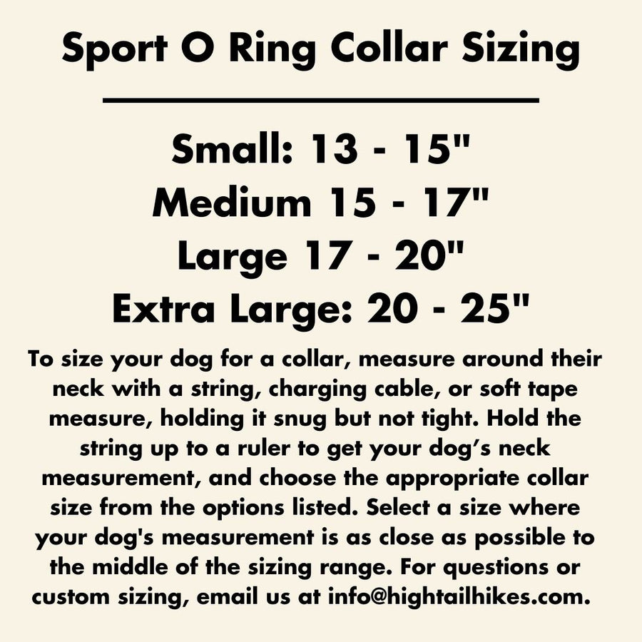 BioThane O Ring Collar - Sport (Quick Release Buckle)