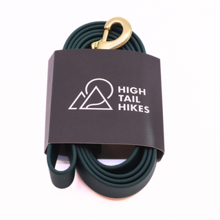 Pre Made Quick Ship Brass Leash - Large(3/4") - 4 ft- Forest Green