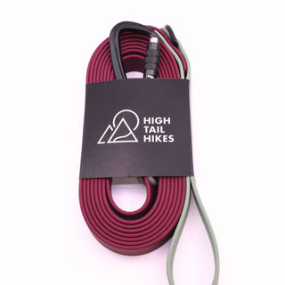 Pre Made Custom Long Line - Sport - Large (3/4") - 10 ft - Plum with Sage - D-Ring on Handle