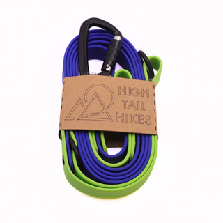 Pre Made Custom Sport Leash - Large(3/4") - 6 ft - Blueberry with Green Apple - D-Ring - Traffic Handle at 12"