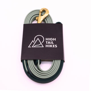 Pre Made Custom Leash - Brass - Medium (1/2") - 6 ft - Sage with Forest Green