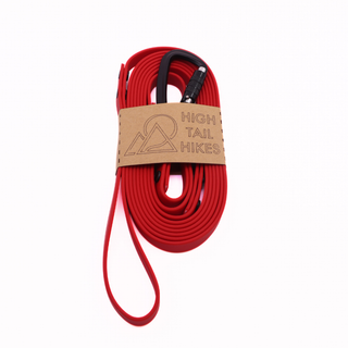 Pre Made Custom Sport Long Line - Medium(1/2") - 10 ft - Red with Traffic Handle at 12"