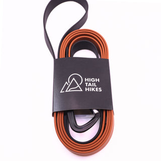 Pre Made Custom Leash - Sport - Large (3/4") - 6 ft - Caramel with Black - Traffic Handle at Base