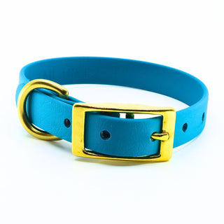 BioThane Collar for Small Dogs (5/8" Width) - Classic Brass