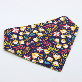 Misty Made this dog bandana petal power on white background
