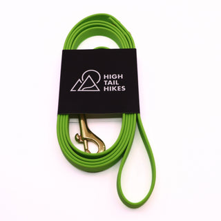 Pre Made Quick Ship Leash - Brass - Medium (1/2") - 6 ft - Green Apple