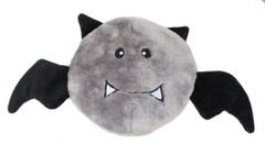 grep plush bat dog toy with black wings and fangs
