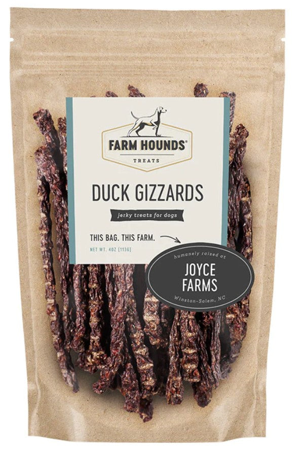tan package of Farm Hounds Duck Gizzards