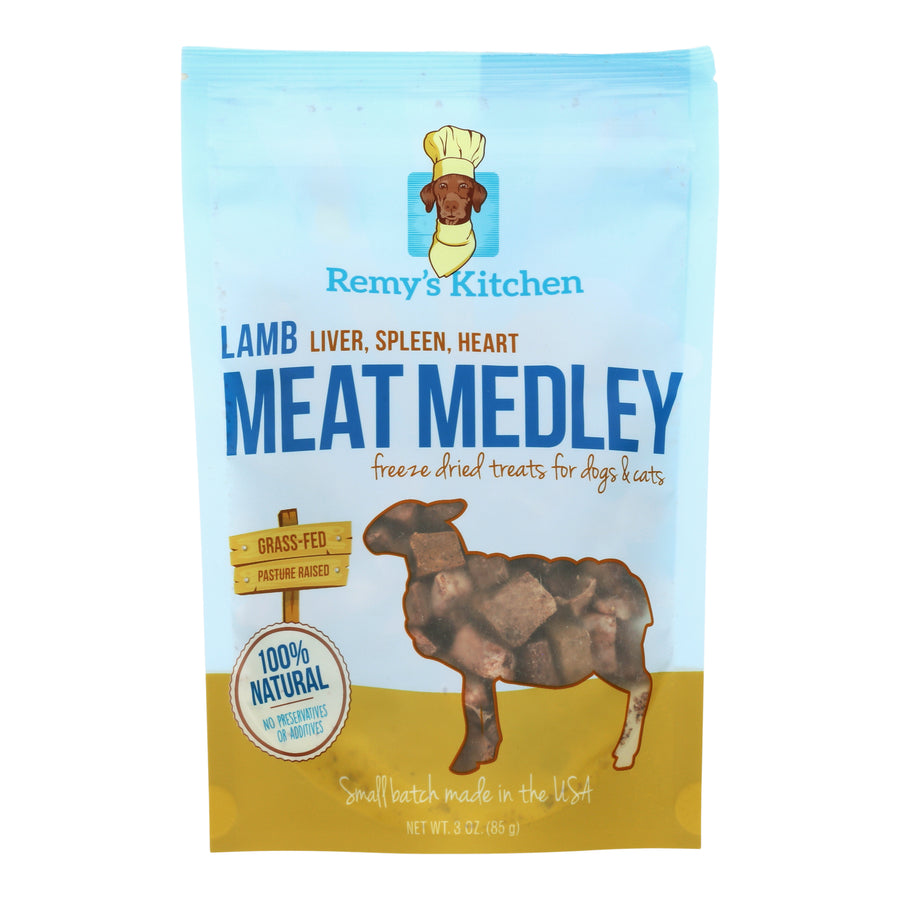 Remy's Kitchen Lamb Meat Medley Freeze Dried treats for dogs and cats