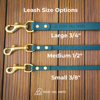 Custom Brass Leashes + Long Lines Large Dogs (3/4" Width)