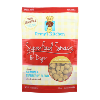 Remy's Kitchen Superfood Snacks for Dogs Salmon + Cranberry blend