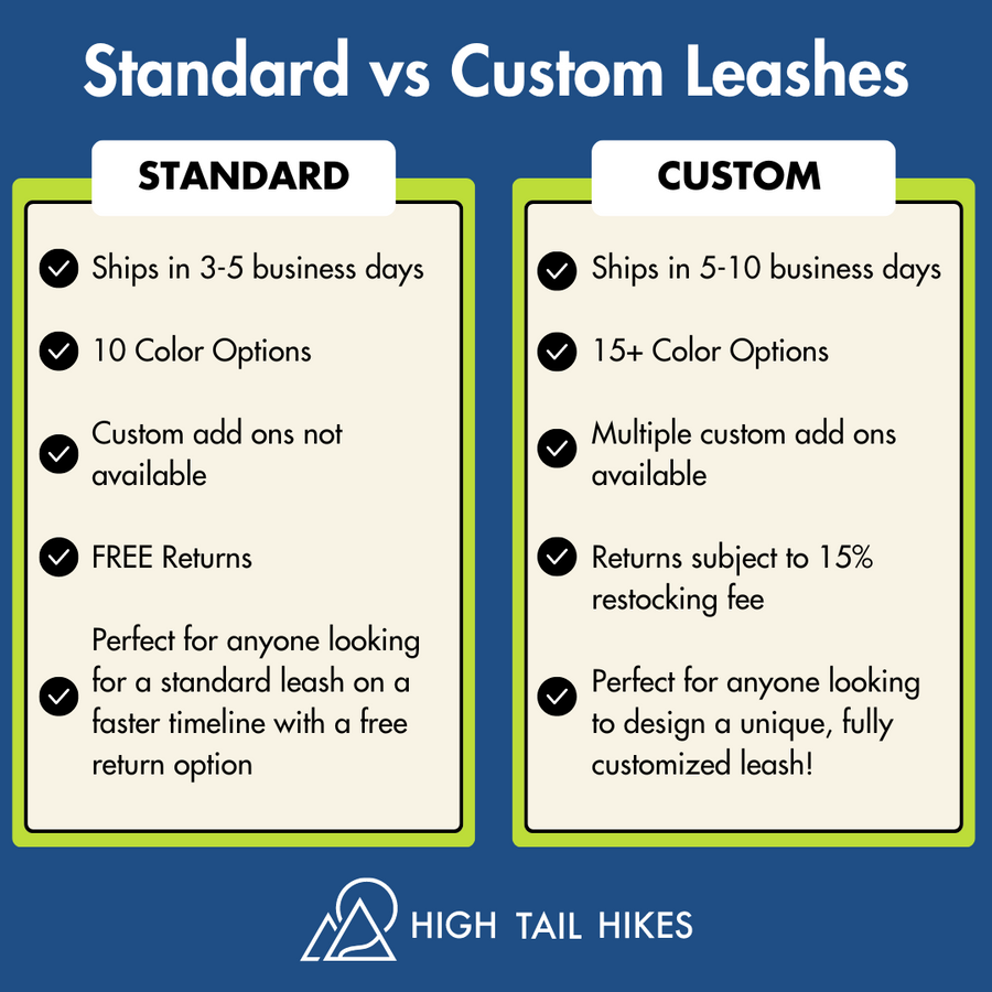 Custom Sport Leashes + Long Lines - Medium Dogs (1/2" Width)