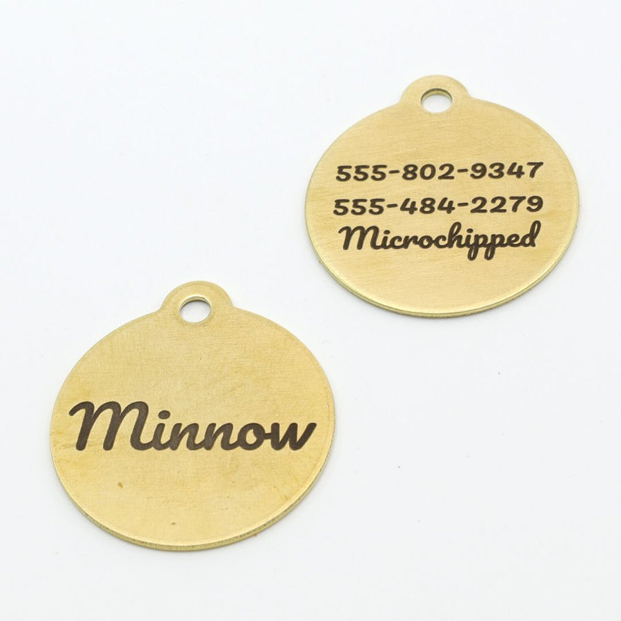 front and back of the classic dog ID tag