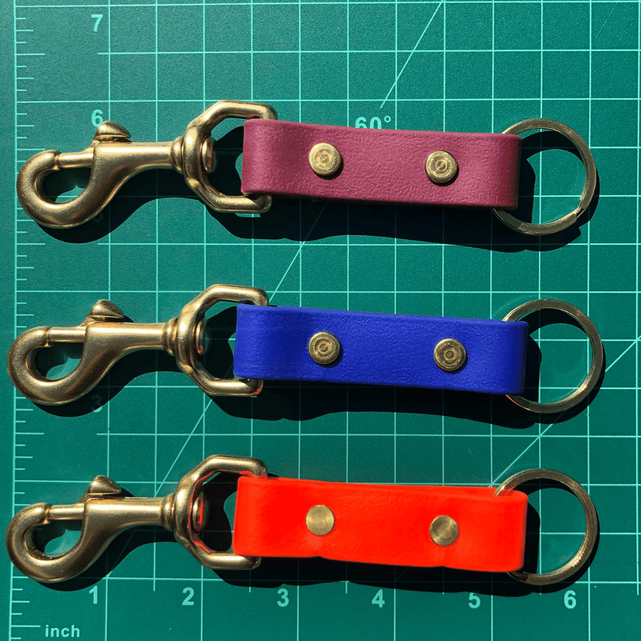 BioThane Keychain - Brass