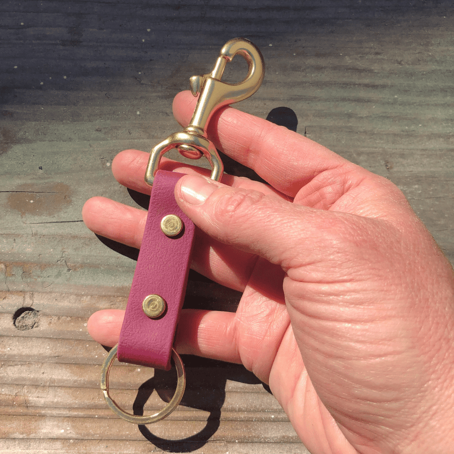 BioThane Keychain - Brass