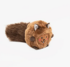 Dog toy that looks like a squirrel with a bushy tail
