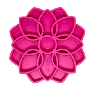pink mandala design on the dog etray enrichment lick tray